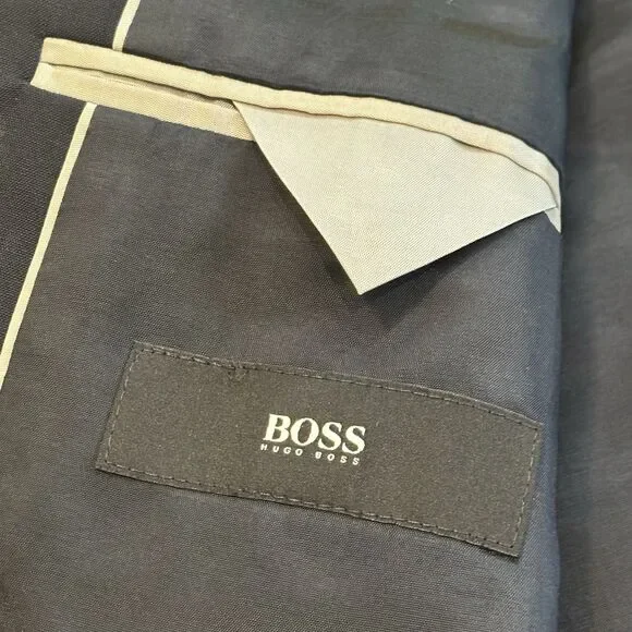 Hugo Boss The Jam 75 Sharp 3 Blazer Jacket Mens Size 40RNavy Blue Wool